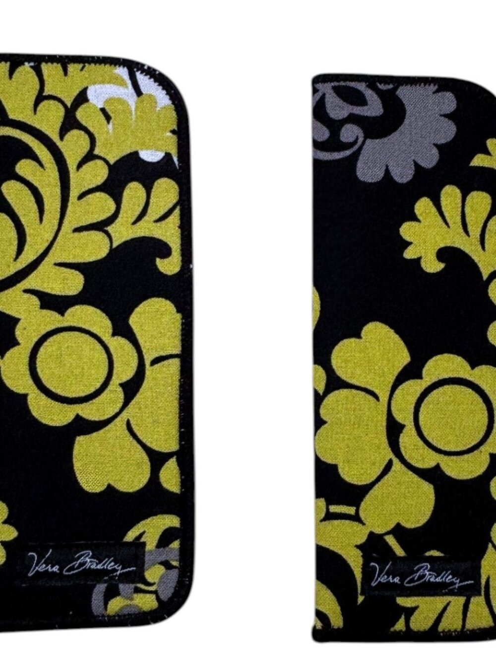 Vera Bradley Baroque Slim Reader Glasses Slip Case Yellow Black Retired Pattern